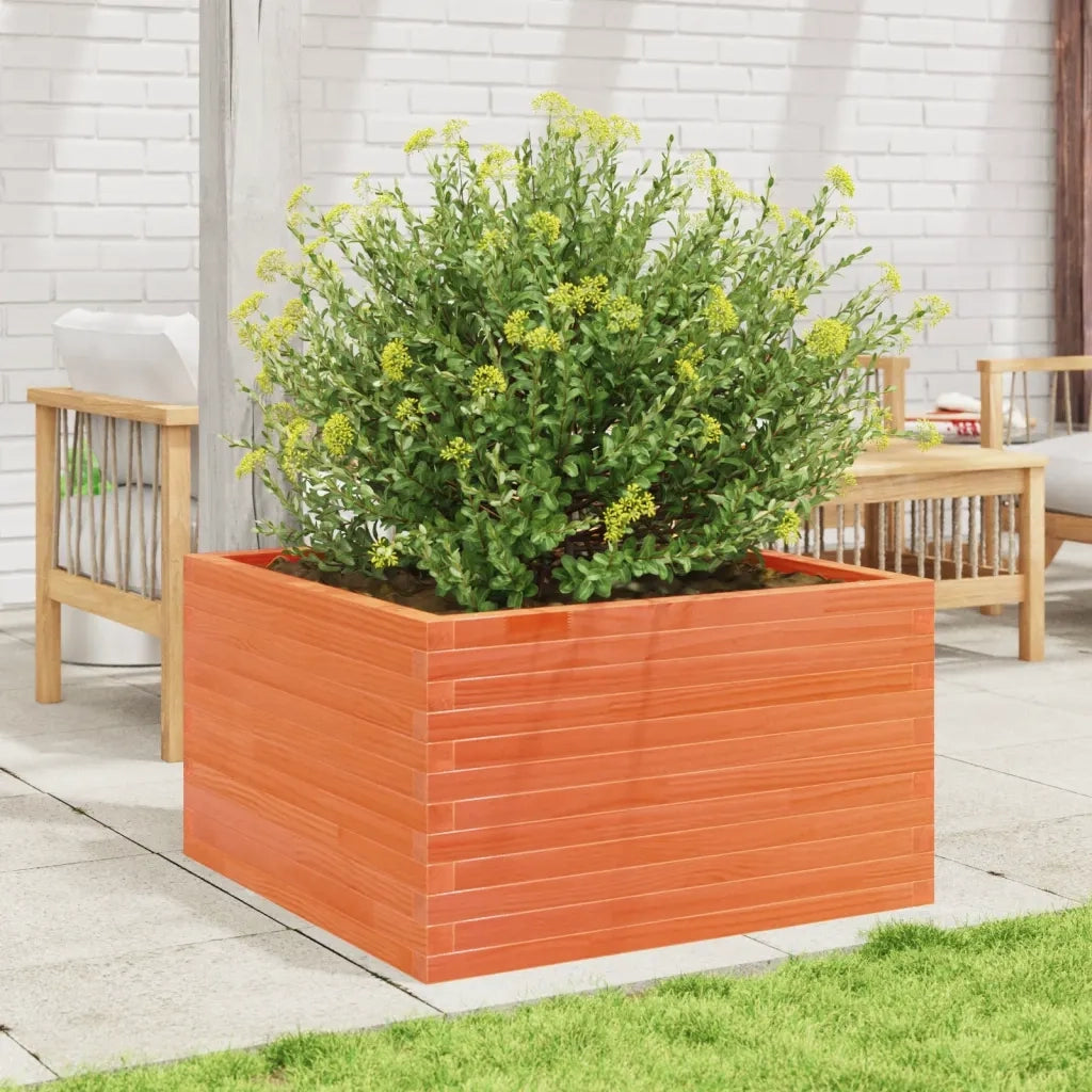 Fioriera Giardino Marrone Cera 80x80x45,5cm Legno Massello Pino 847260