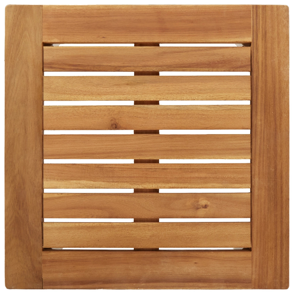 Lettino con Sedie da Giardino 3 pezzi in Legno Massello di Acacia