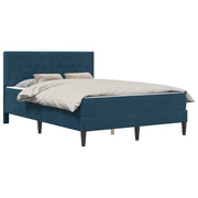 Letto matrimoniale | Letto per adulti | Struttura letto con materasso Blu 120 x 200 cm Velluto