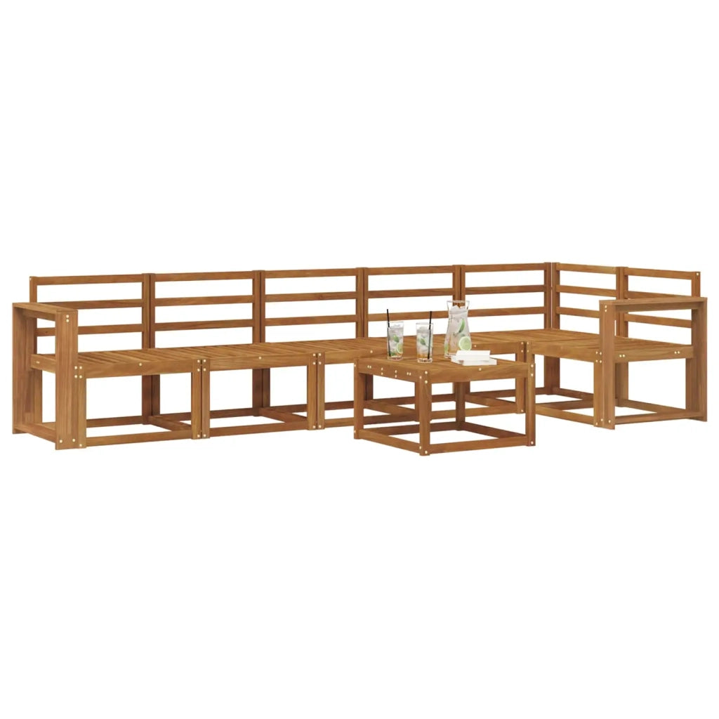 Set di divani da esterno 7 pcs Naturale 3366502