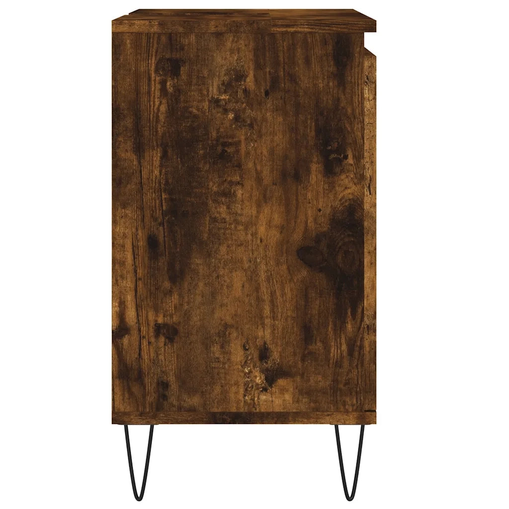 Armadietto Bagno | Armadio da bagno Rovere Fumo 58x33x60 cm in Legno Multistrato