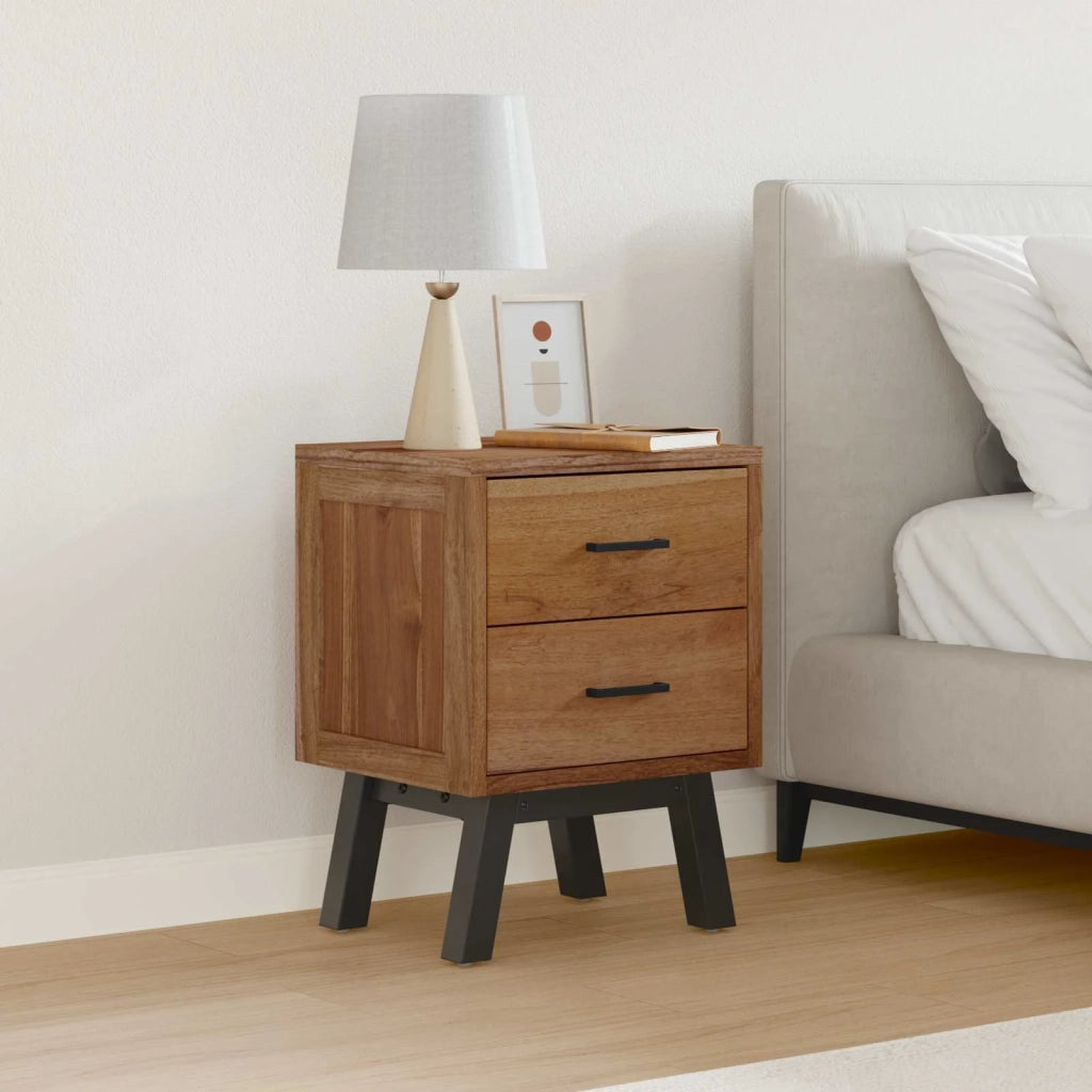Comodino Naturale 40 x 35 x 55 cm Legno di teak solido