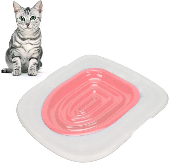 Set di Addestramento per Cane, Cassetta per Gatti, Addestratore per Animali Domestici, Progettazione Scollegabile, Solida Capacità di Sostegno, Utilizzabile in Tutto il Mondo (Cassetta Bianca, 1 Supporto Interno Rosa)