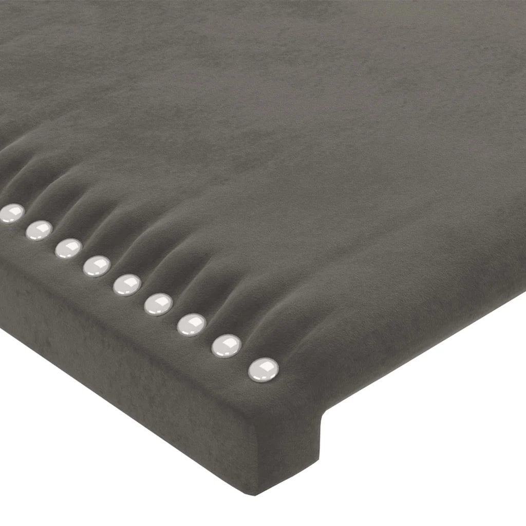 Testiera Grigio Scuro 144x5x118/128 cm Velluto 3116241