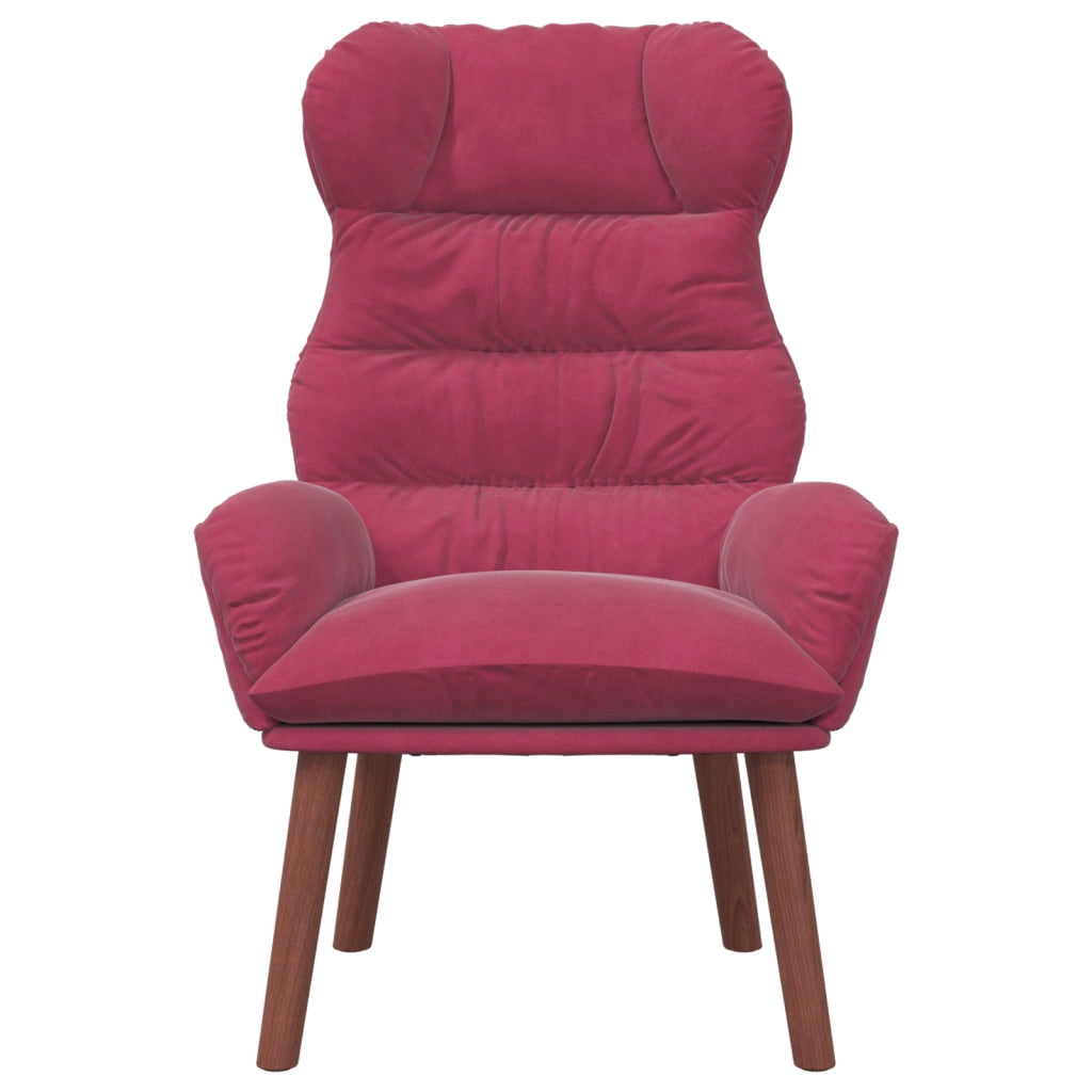 Poltrona Relaxing Velluto Rosso Wine