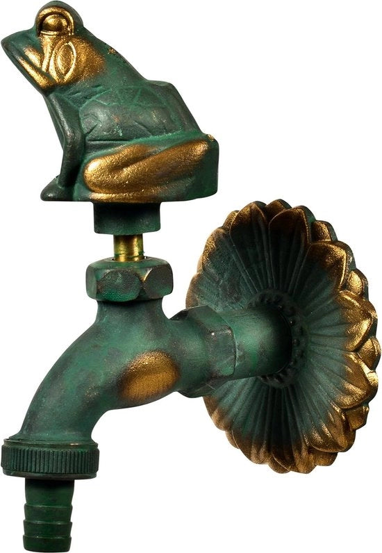 Valvola di scarico "Kikker" 11206, 1/2", ottone lucidato, lunga distanza di attacco, valvola di scarico di massa