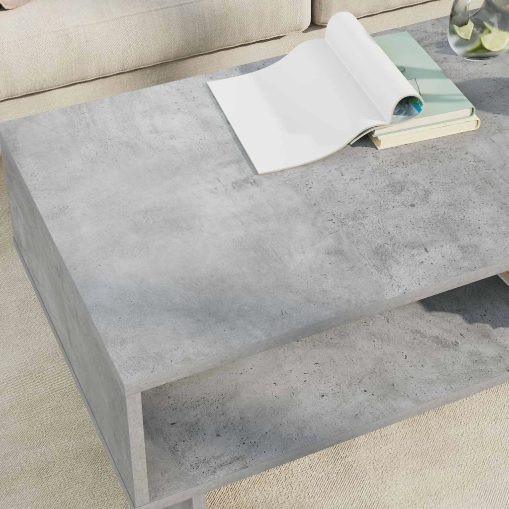 Tavolino da salotto Grigio cemento 100 x 46 x 35 cm 8000239