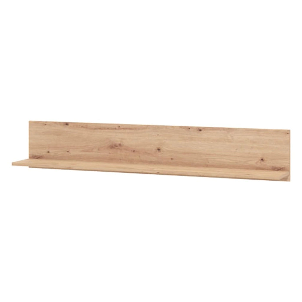 Focognano, Mensola un Ripiano, 120x19.5x24h cm Marrone Rovere Nodi