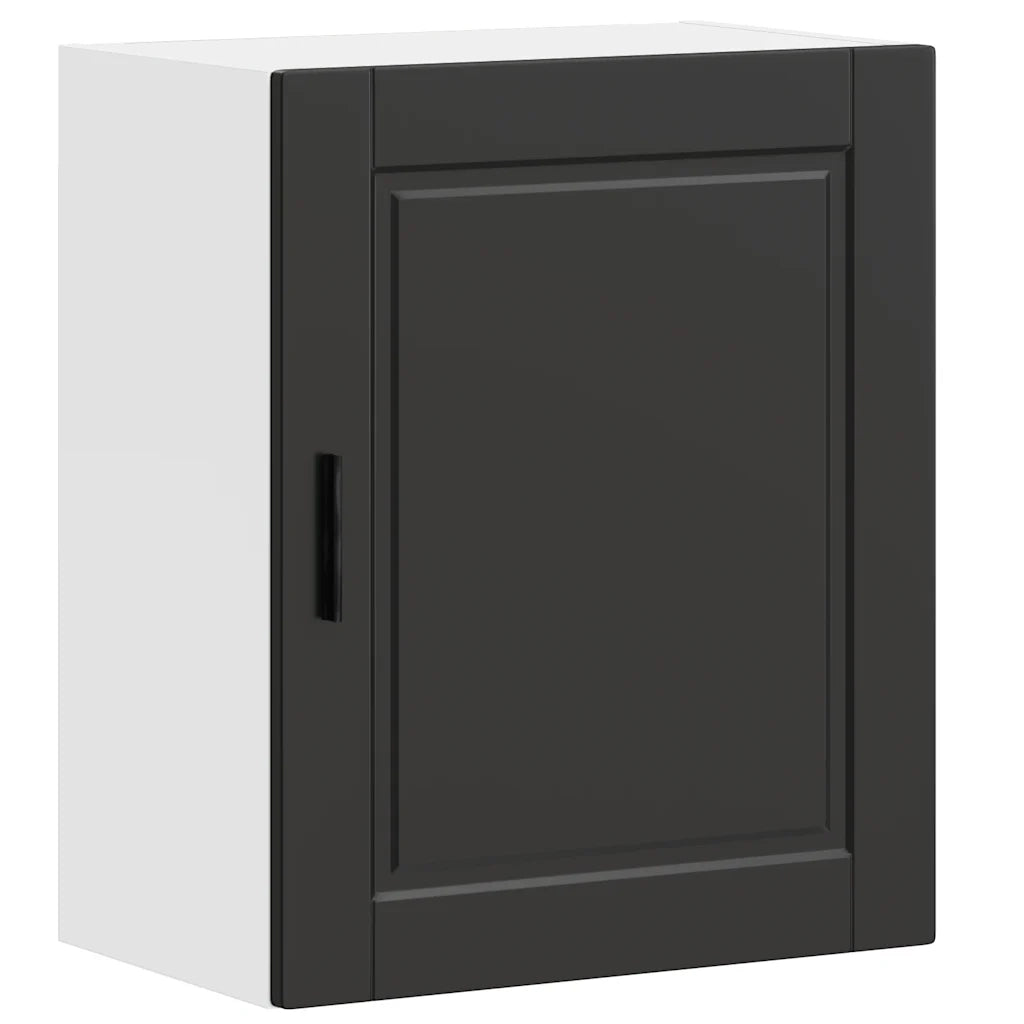 Pensile da Cucina-Mobile Cucina da Parete Porto Nero in Legno Multistrato 785285