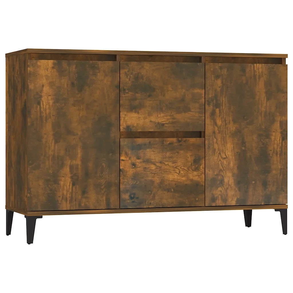 Credenza Rovere Fumo 102x35x70 cm in Legno Multistrato 815165