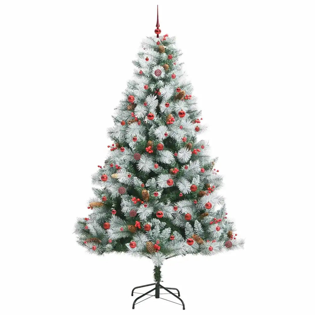 Albero di Natale artificiale Verde e bianco 240 cm 3395197