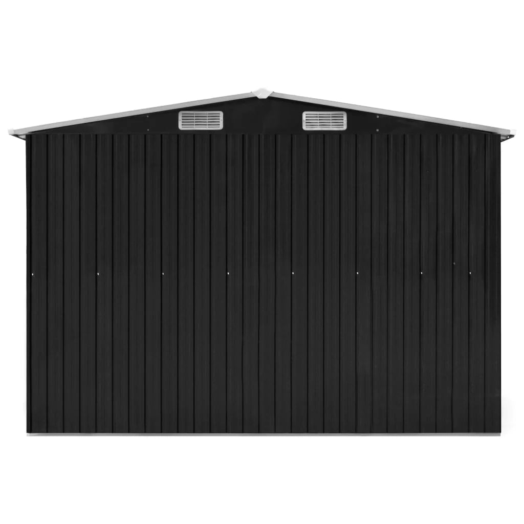 Casetta da giardino cabina ripostiglio casetta da esterno robusta casetta per attrezzi 257 x 779 x 181 cm acciaio zincato antracite 02_0022208