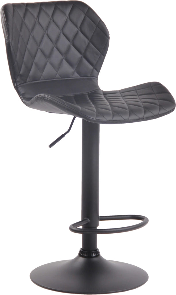 Sgabello bar Cork in similpelle nero,nero