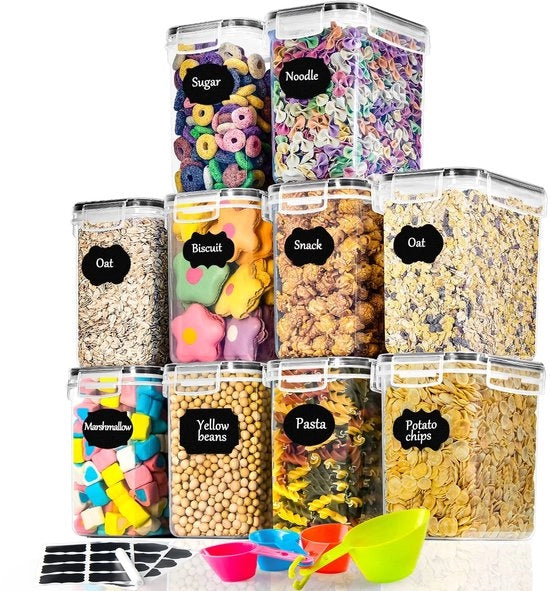 Contenitori a chiusura ermetica da 10 pezzi - soluzione per la cucina - BPA libero - 1,6 l