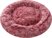 Cuscino per cani - Cuscino per cani calmante - Donut cuscino per cani - Anti ansia piumino morbido comfortevole - Rosso - Copertura rimovibile lavabile - 50 cm