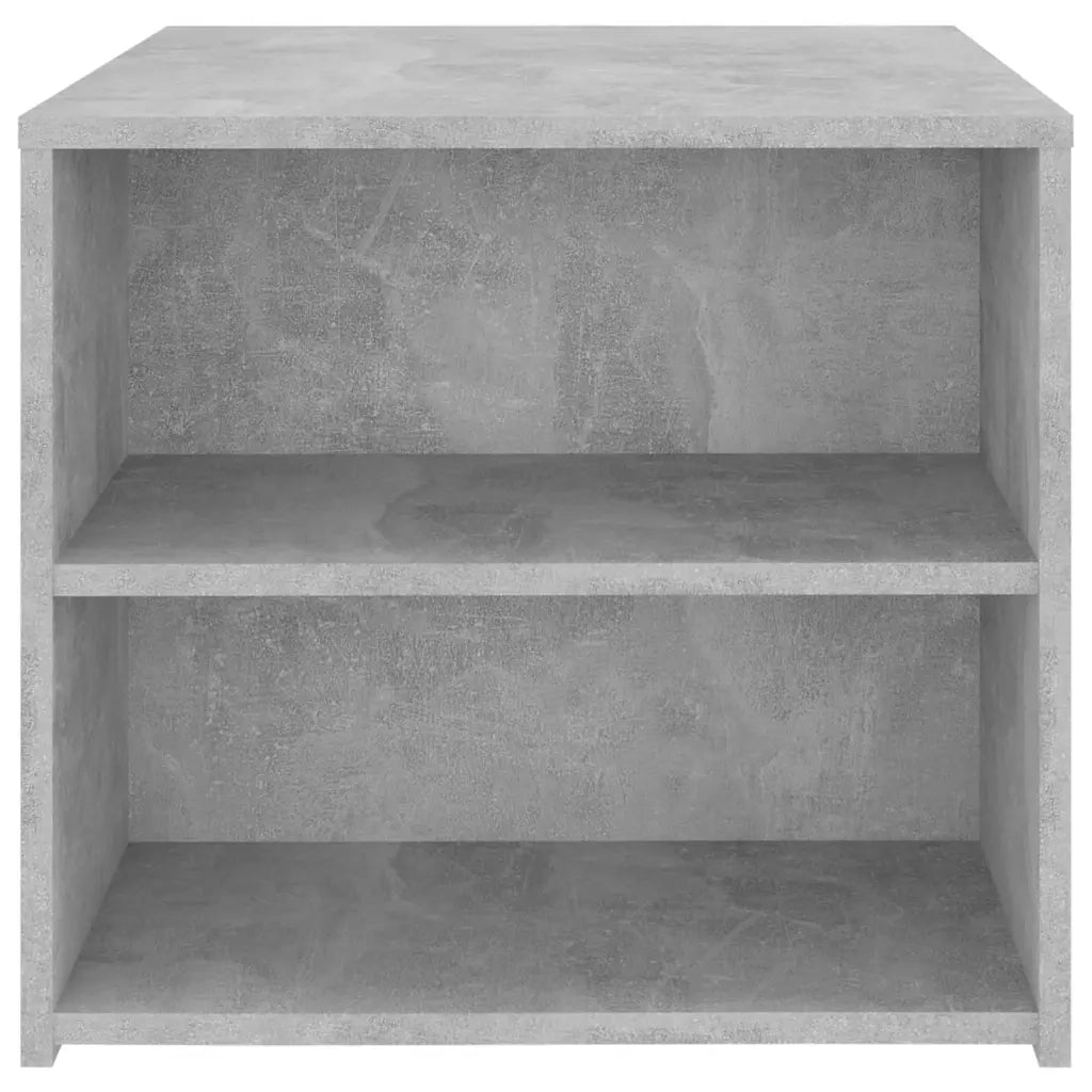 Tavolino Grigio Cemento 50x50x45 cm in Legno Multistrato