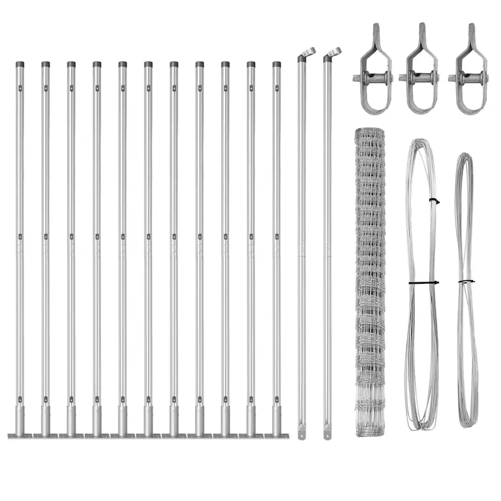 Palo della recinzione Zincato 25 x 1,6 m Acciaio