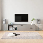 Pedane Casse 2pz Argento Vetro Temperato Design a 1 Pilastrocod mxl 127559