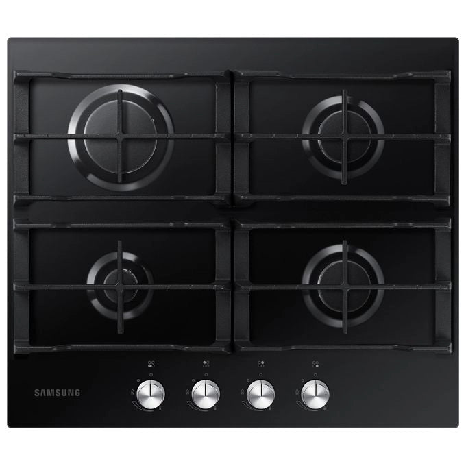 Samsung NA64H3010AK Piano Cottura a Gas 4 Zone Griglia in Ghisa 60 cm Nero