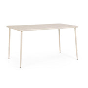 Tavolo da Giardino Acciaio Tortora Moderno 140x80 cm - THARNIS