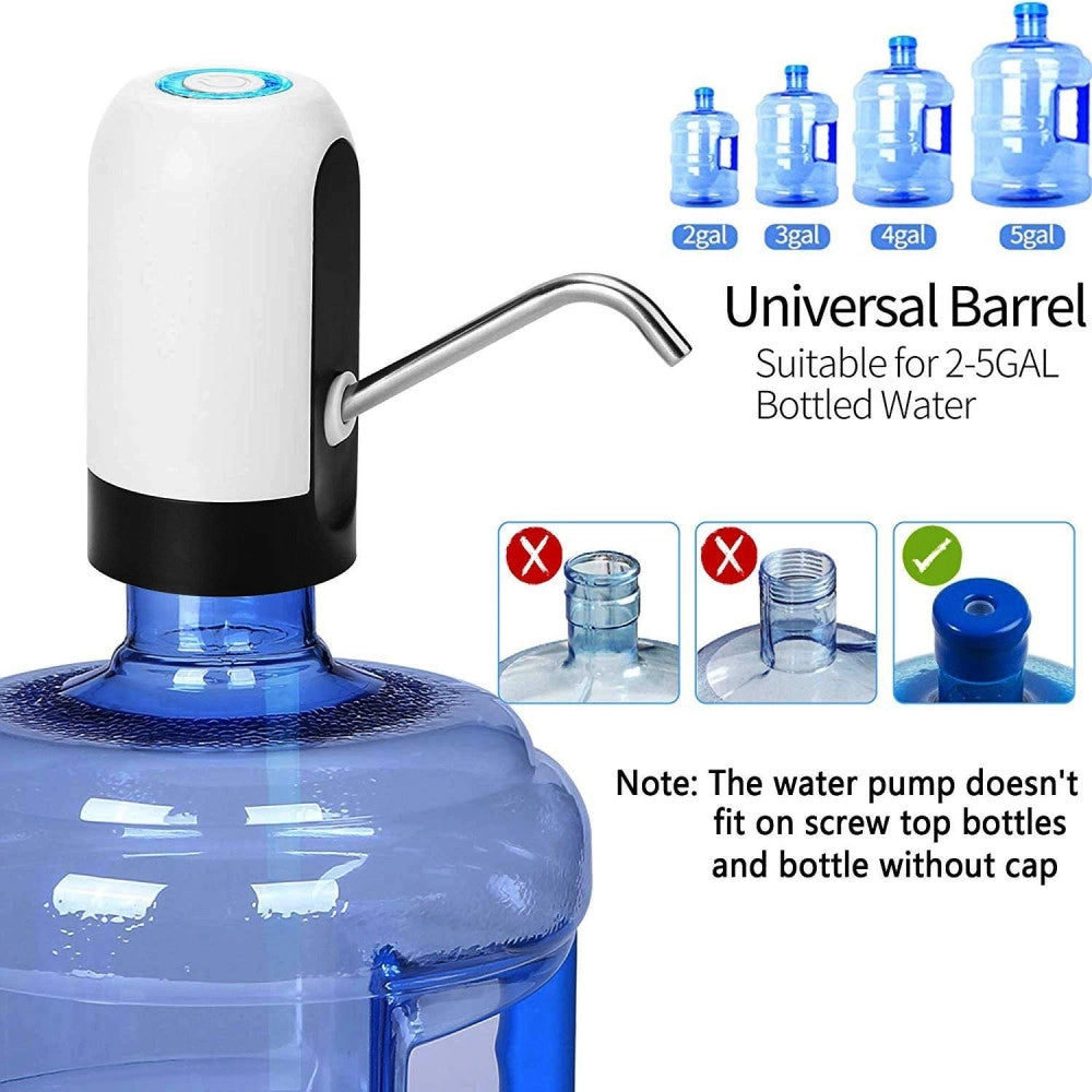 Trade Shop - Dispenser Erogatore D'acqua Rubinetto Elettrico Per Boccioni Ricaricabile Usb -