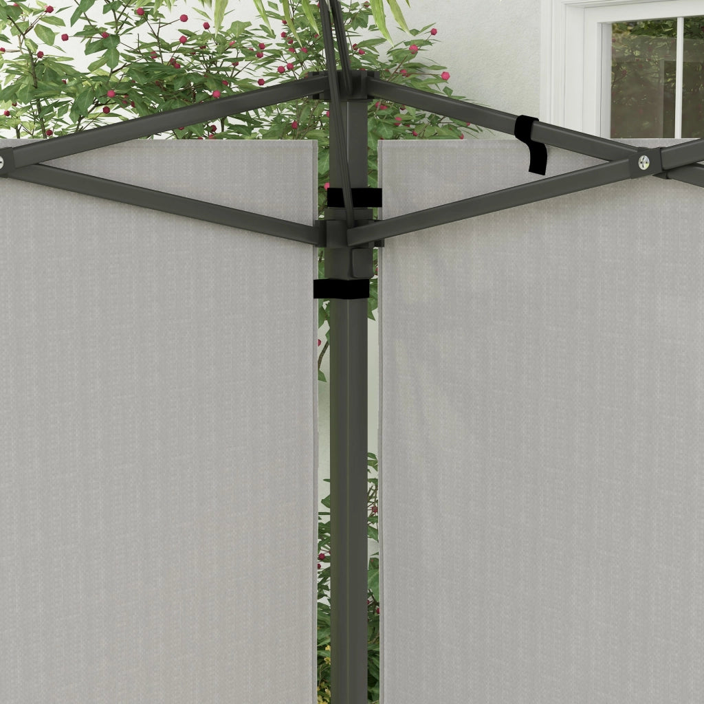 Set 2 Pezzi Pareti Laterali per Gazebo 3x3 3x6 ¨C Zephmum ¨C Bianco Impermeabile con Finestra