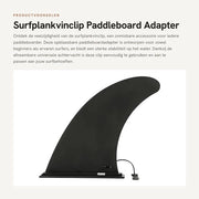 Adattatore per tavola da surf - Clip vincolante per tavola da surf - Adattatore per tavola da canoa - Parte posteriore rimovibile - Nero - Accessori per tavola da canoa - Clip veloce universale - Adatto per tavole da canoa con diametro manubrio 31,8 mm