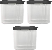 Contenitori di magazzino (3 pezzi) | 3 contenitori di magazzino/contenitori di imballaggio, adatti a tutti i tipi di alimenti con un volume di 1 litro (16 x 7 x 15 cm)