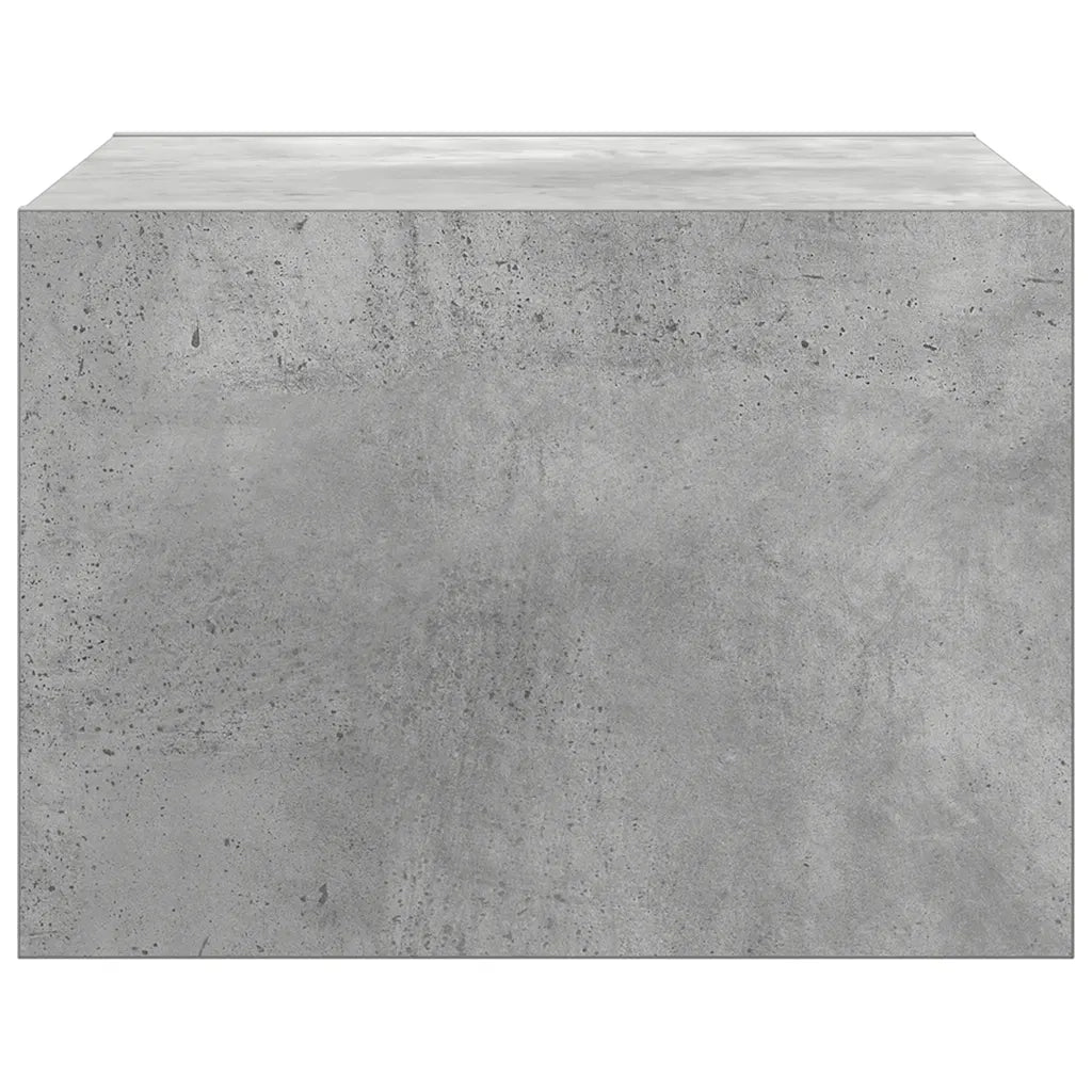 Comodino a Parete con Luci LED Grigio Cemento 860217