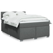 Giroletto a Molle con Materasso Grigio Scuro 140x200cm Tessuto 3288212