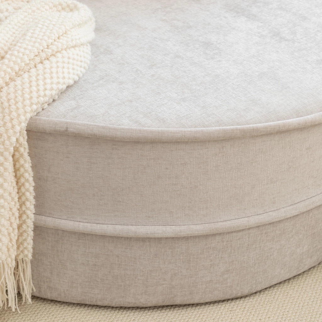 POLTRONA Relax con ottomana 121 cm Chenille Grigio