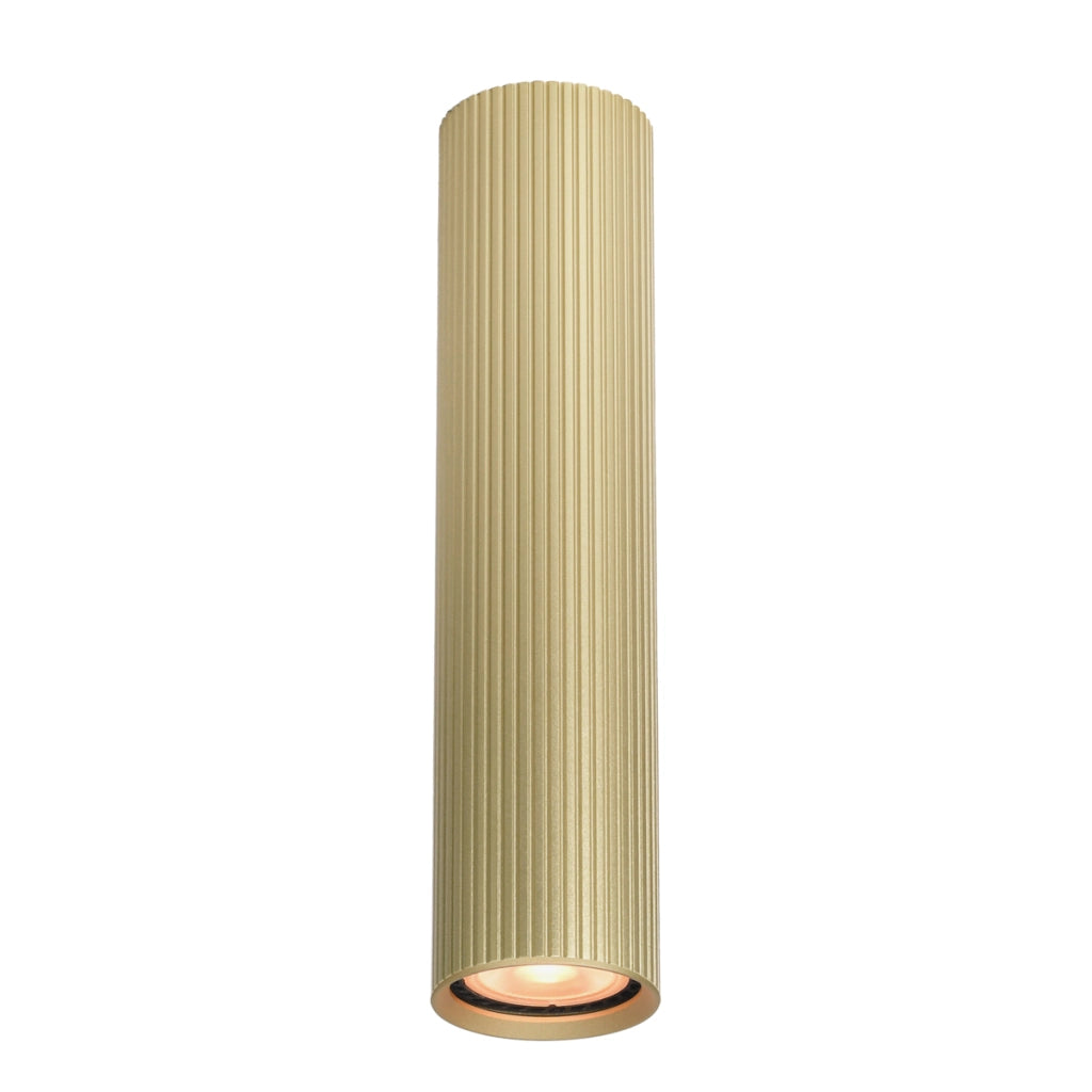 Spot soffitto moderno oro rigato tuba 24cm GU10 Italux
