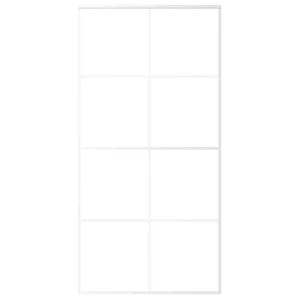 Porta Scorrevole in Vetro ESG e Alluminio 102,5x205 cm Bianca cod mxl 73687