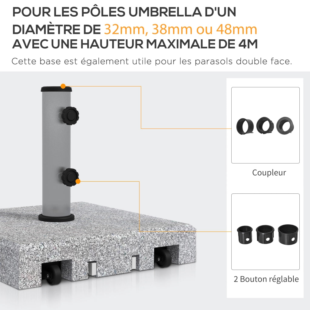 Base per ombrellone in granito ¨C zephmum ¨C 41x41x37.5 cm