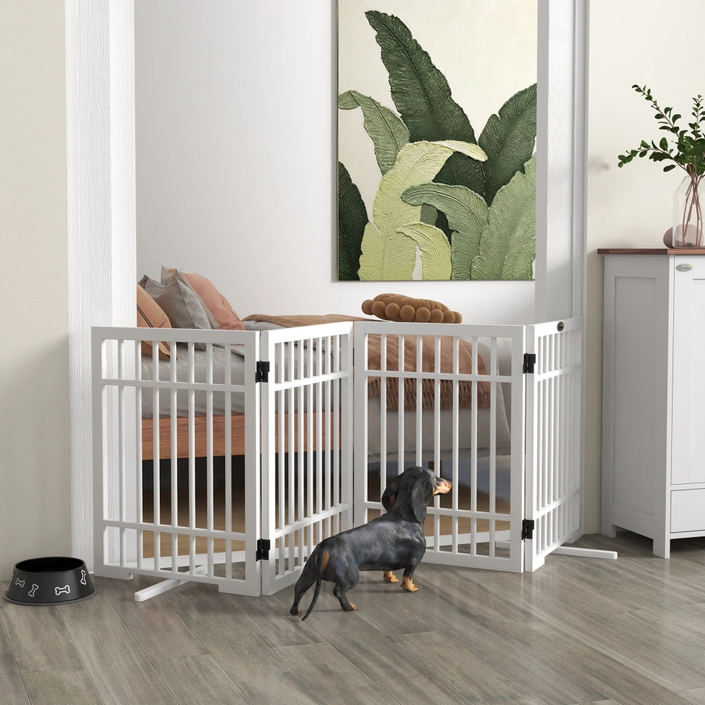 Cancello per cani pieghevole ¨C zephmum ¨C 183x24.5x61 cm bianco