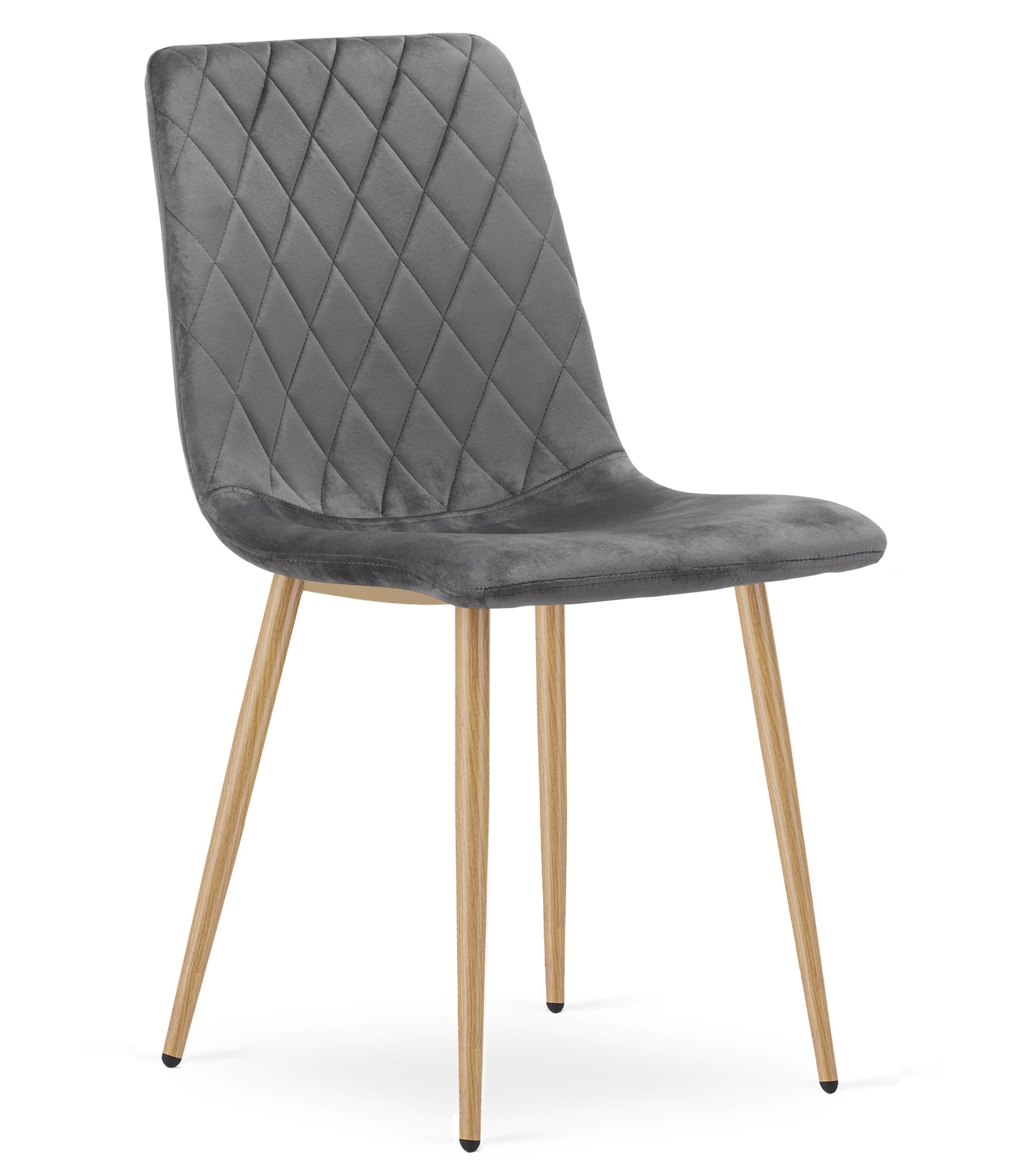 Sedia VALORA TURIN - Elegante rivestimento in velluto grigio scuro x2