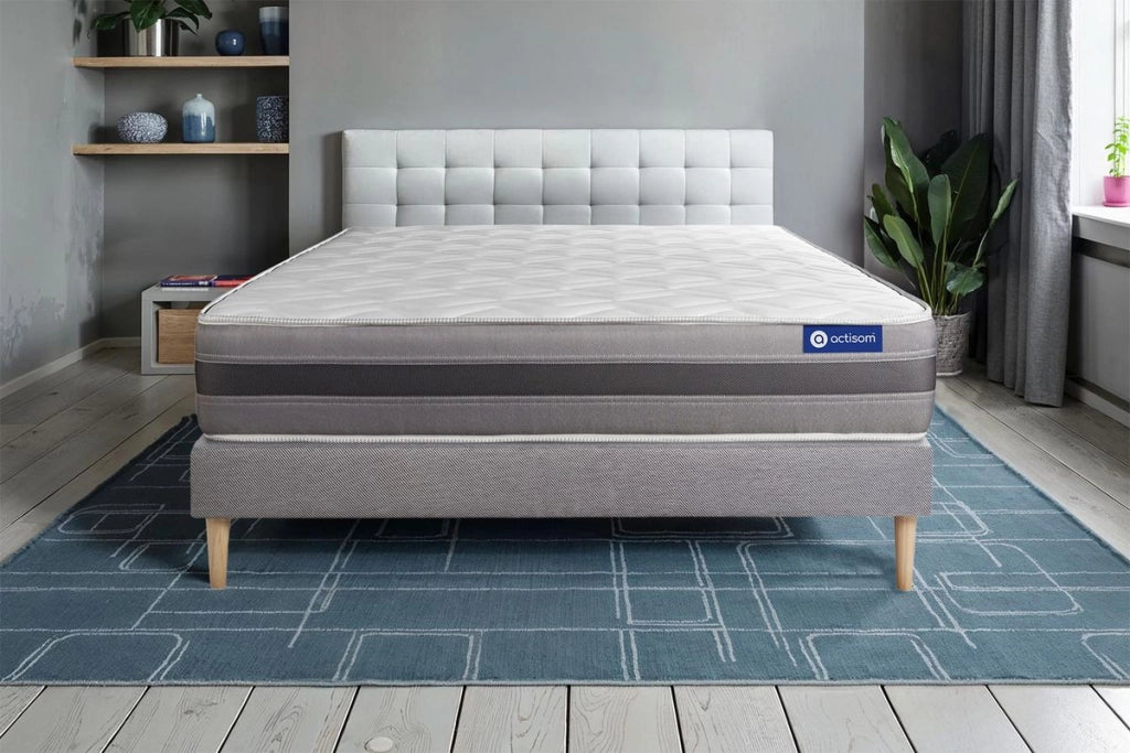 Kit rete e materasso matrimoniale Actilatex relax 90x190cm - Spessore : 24cm - Lattice e memory foam - Moderatamente rigido