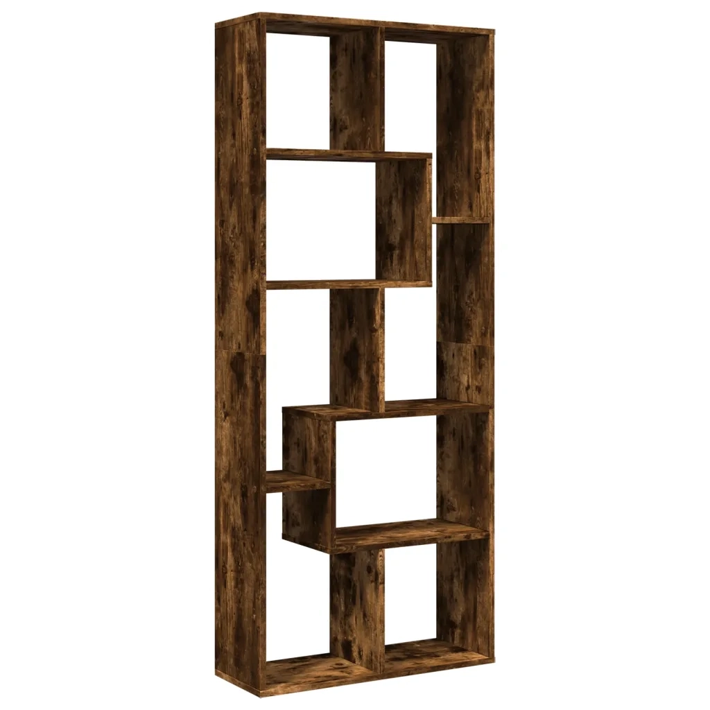 vidaXL Libreria Divisorio Rovere Fumo 67x25x161,5 cm in Truciolato