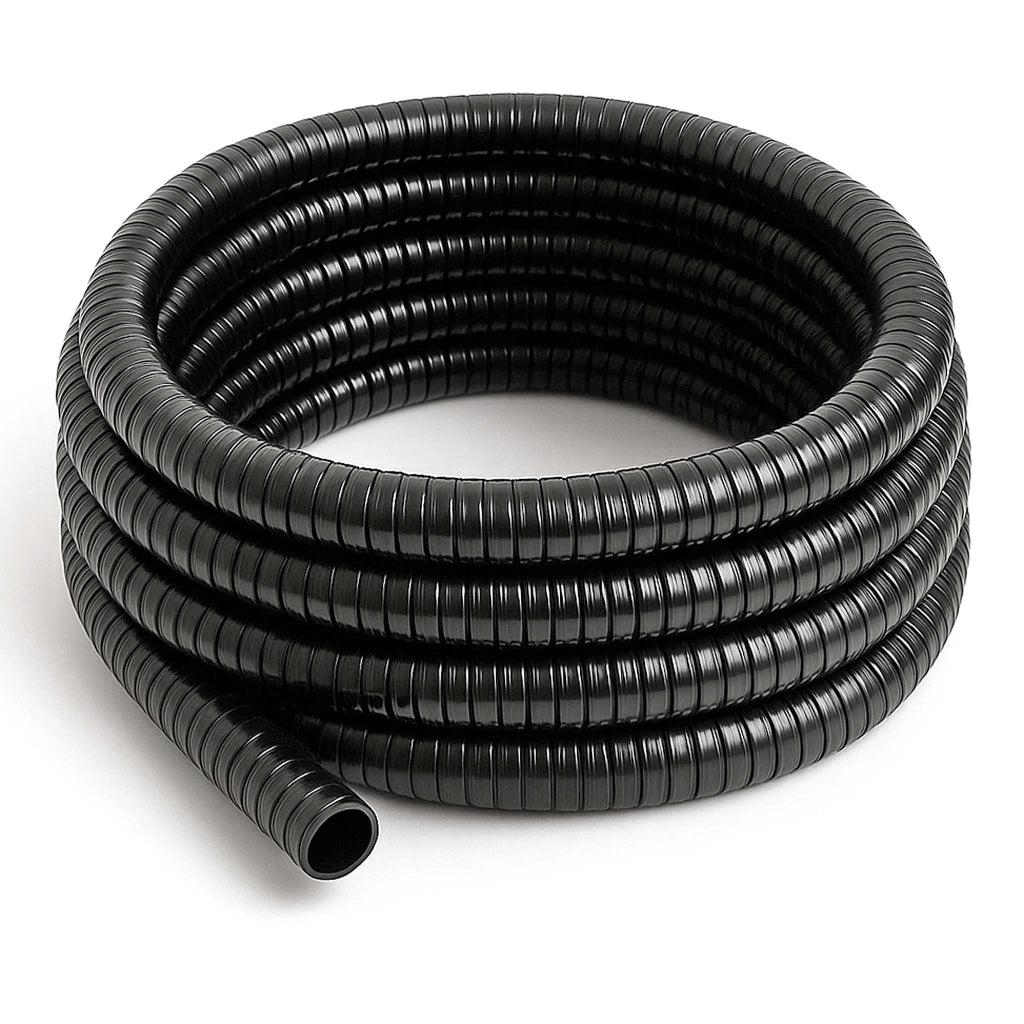 Tubo a spirale per laghetti 25 m 50 mm (2") nero Tubo spiralato per aspirazione
