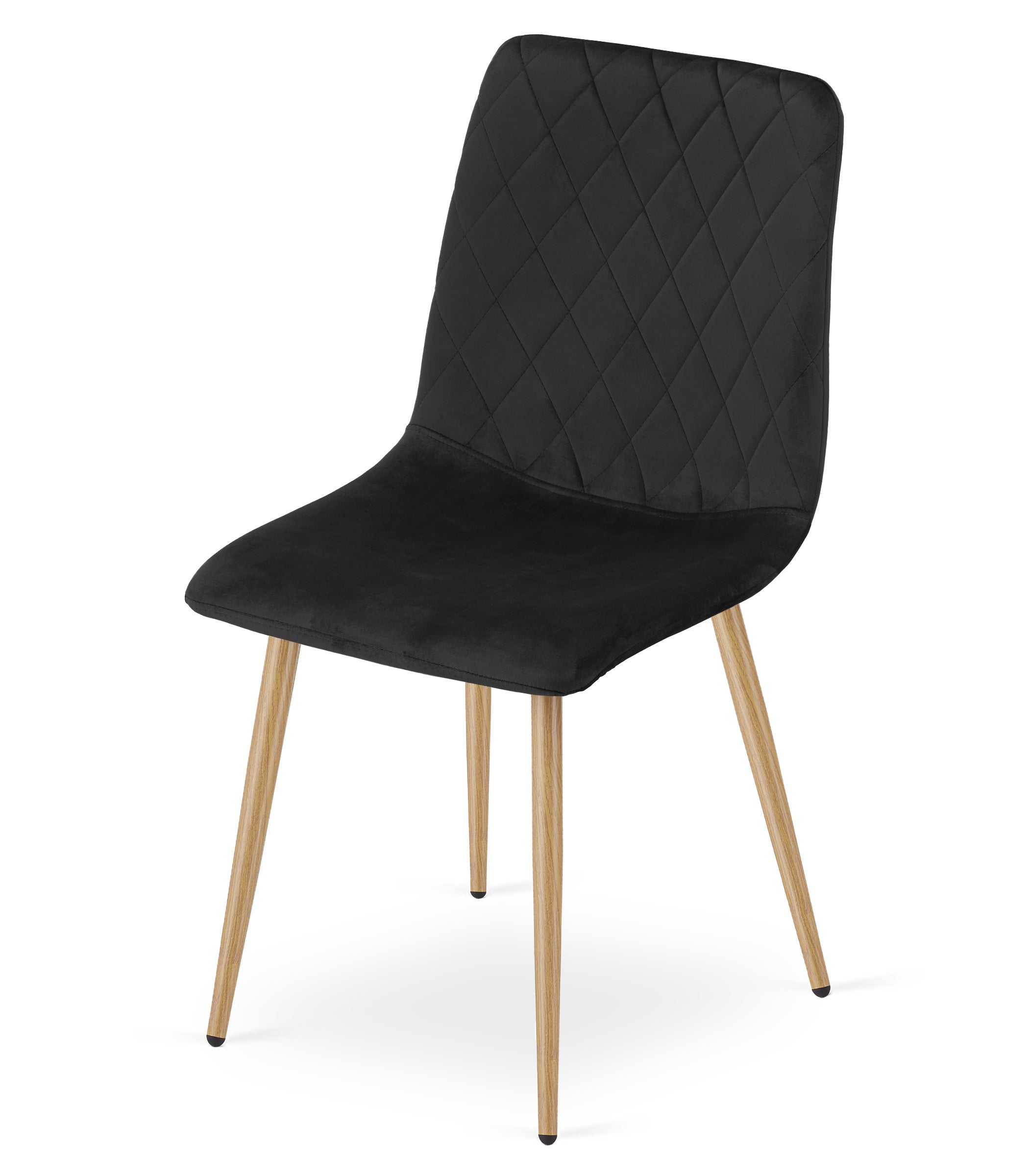 Sedia VALORA TURIN - Eleganti sedie da pranzo in velluto nero x 2