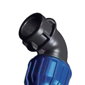 Raccordo curvo femmina in polipropilene