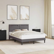Struttura del letto con testiera Grigio 140 x 190 cm Similpelle