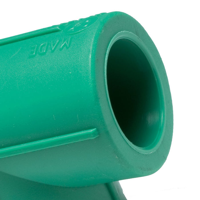 Gomito a 90° ff in ppr con attacchi femmina verde