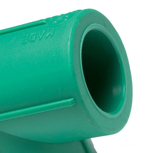 Gomito a 90° ff in ppr con attacchi femmina verde