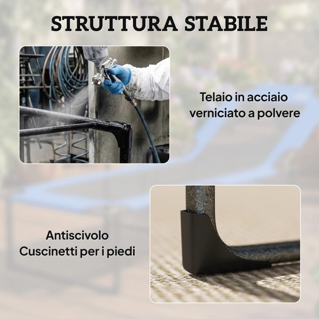 Lettino Pieghevole Reclinabile ¨C zephmum ¨C Grigio