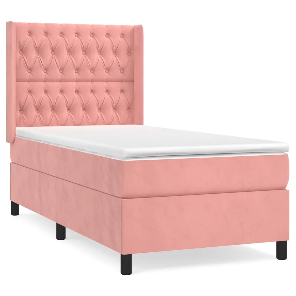 Giroletto a Molle con Materasso Rosa 100x200 cm in Vellutocod mxl 74753