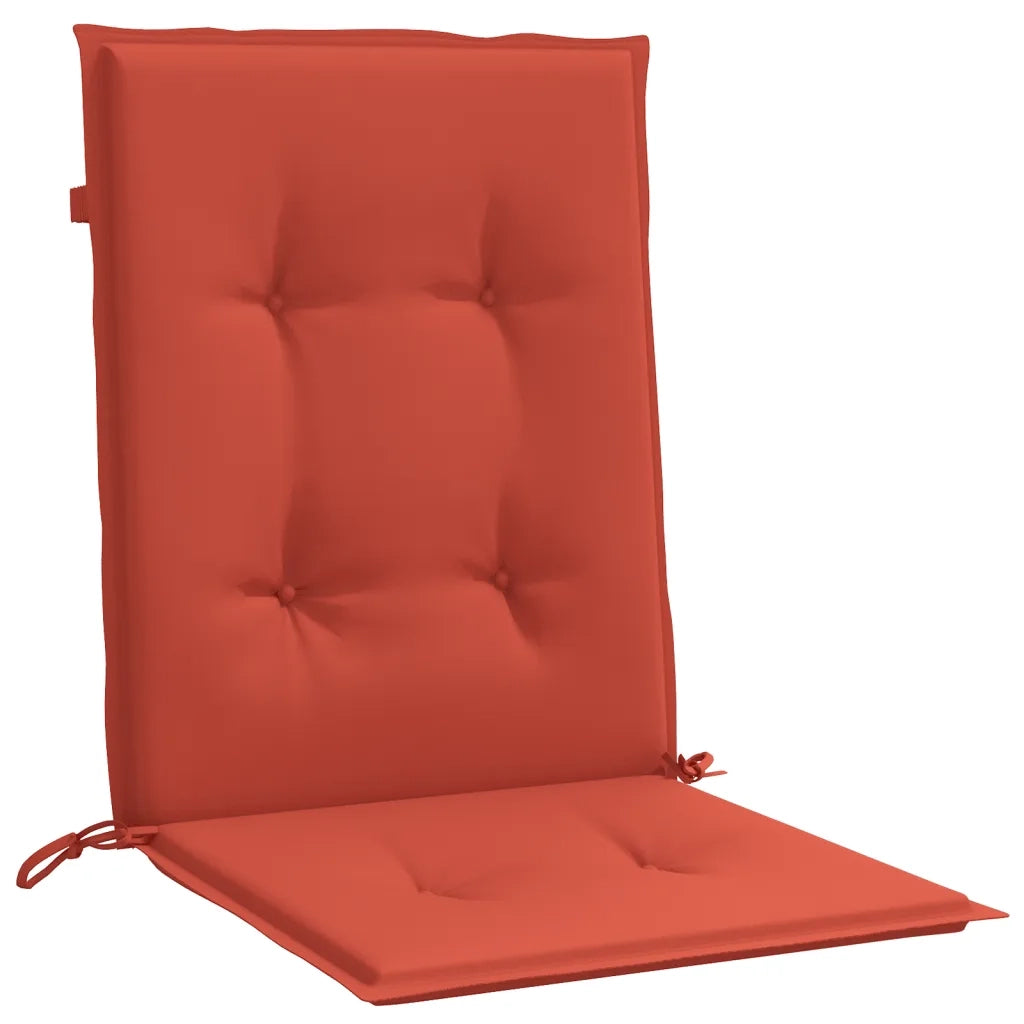 Cuscini Sedia Schiena Bassa 2 pz Rosso Mélange 100x50x4 Tessuto 4002463