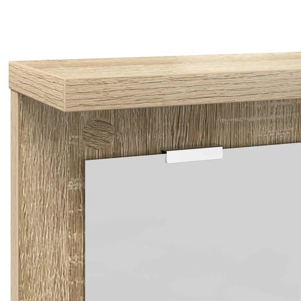 Appendiabiti a muro con specchio rovere sonoma 85 x 10 x 45 cm CFW8892984