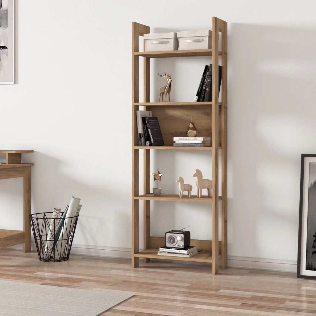 Libreria in legno "Country" - 64 x 30 x 180 cm - Marrone