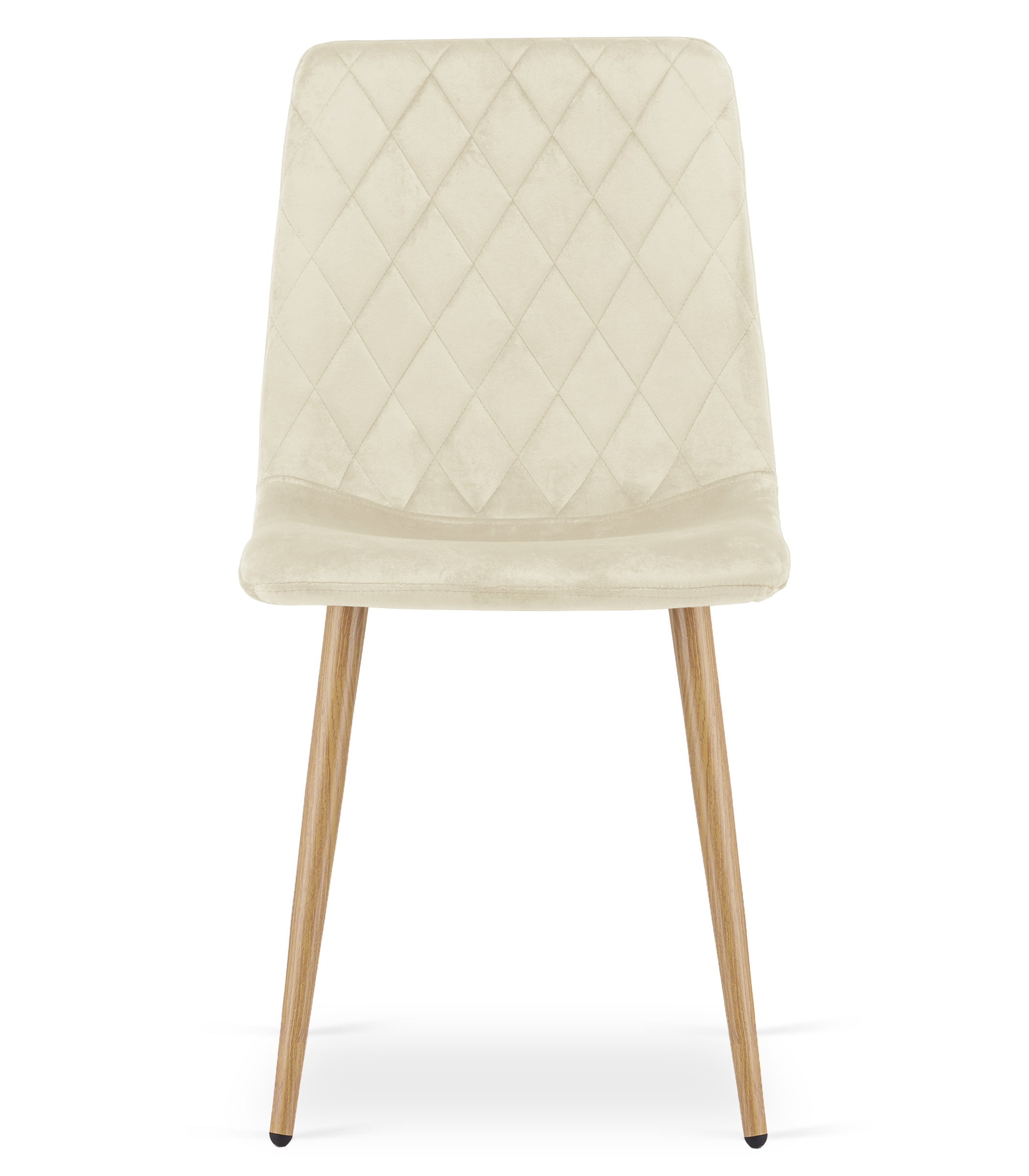 VALORA TURIN Sedia in velluto - Beige chiaro x 2